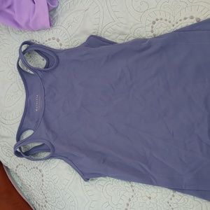 blue athleta strappy keyhole tank